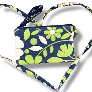 Vera Bradley Lanyard ID Badge Holder Lucky You Card Case Floral Travel Wallet